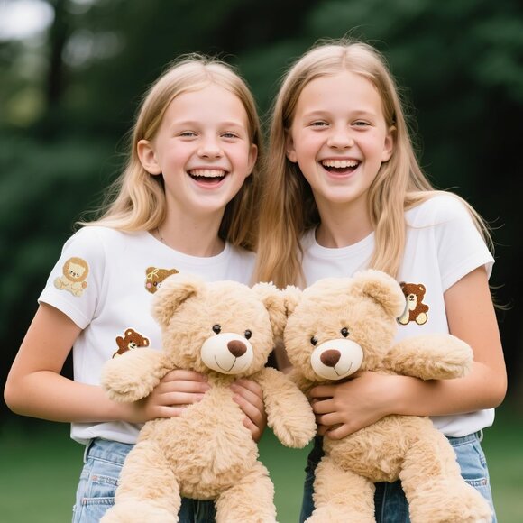 16pcs Plush Bear Embroidered Patches Cute Animal Appliques for Clothes and Bags - Picture 4 of 5